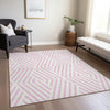 Piper Looms Chantille Geometric ACN550 Pink Area Rug