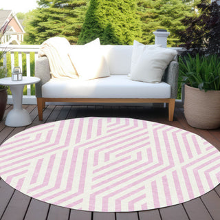 Piper Looms Chantille Geometric ACN550 Pink Area Rug