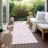 Piper Looms Chantille Geometric ACN550 Pink Area Rug