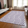 Piper Looms Chantille Geometric ACN550 Purple Area Rug