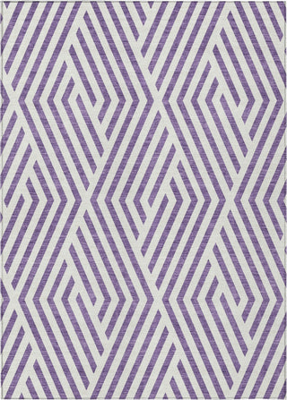 Piper Looms Chantille Geometric ACN550 Purple Area Rug