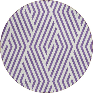 Piper Looms Chantille Geometric ACN550 Purple Area Rug