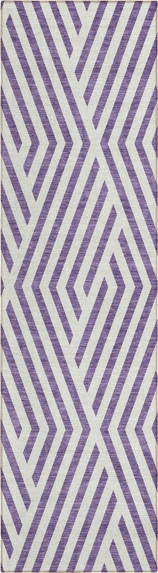 Piper Looms Chantille Geometric ACN550 Purple Area Rug