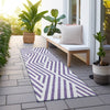 Piper Looms Chantille Geometric ACN550 Purple Area Rug