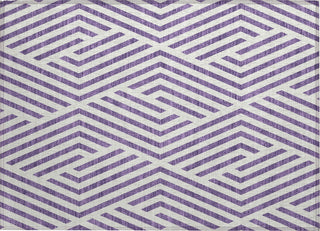 Piper Looms Chantille Geometric ACN550 Purple Area Rug