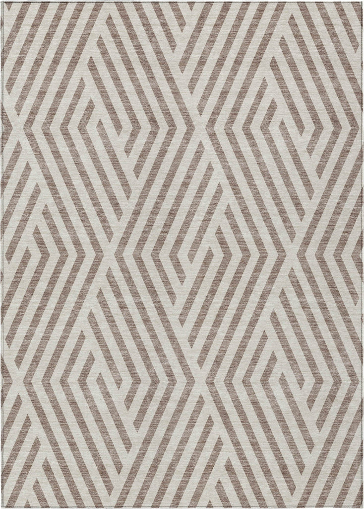 Piper Looms Chantille Geometric ACN550 Taupe Area Rug