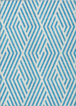 Piper Looms Chantille Geometric ACN550 Teal Area Rug