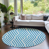 Piper Looms Chantille Geometric ACN550 Teal Area Rug
