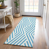 Piper Looms Chantille Geometric ACN550 Teal Area Rug