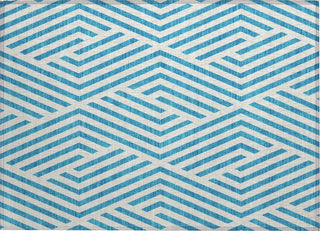 Piper Looms Chantille Geometric ACN550 Teal Area Rug