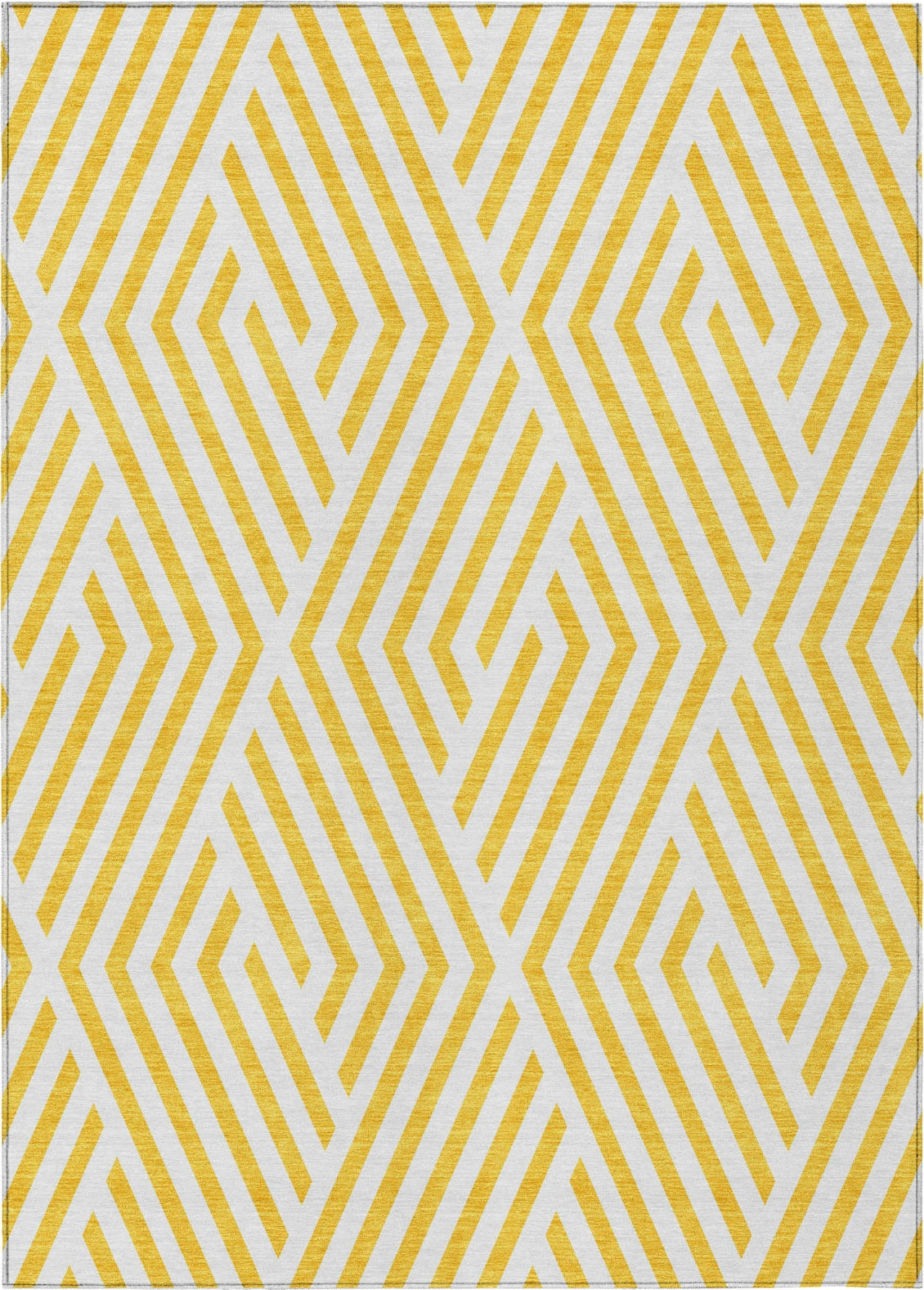 Piper Looms Chantille Geometric ACN550 Yellow Area Rug