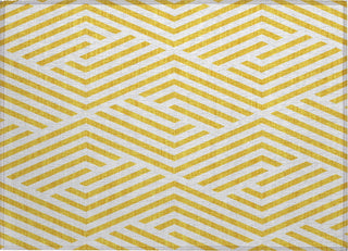 Piper Looms Chantille Geometric ACN550 Yellow Area Rug