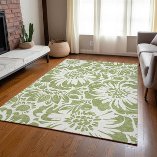 Piper Looms Chantille Floral ACN551 Aloe Area Rug