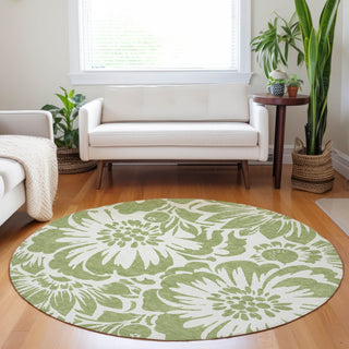 Piper Looms Chantille Floral ACN551 Aloe Area Rug