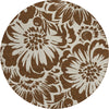 Piper Looms Chantille Floral ACN551 Brown Area Rug
