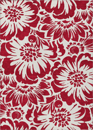 Piper Looms Chantille Floral ACN551 Burgundy Area Rug