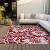 Piper Looms Chantille Floral ACN551 Burgundy Area Rug