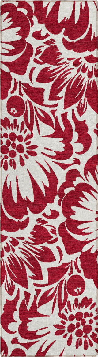 Piper Looms Chantille Floral ACN551 Burgundy Area Rug