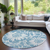 Piper Looms Chantille Floral ACN551 Denim Area Rug