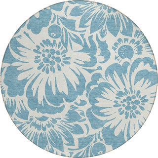 Piper Looms Chantille Floral ACN551 Denim Area Rug