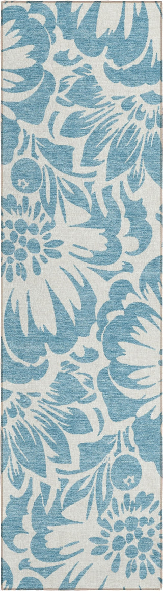 Piper Looms Chantille Floral ACN551 Denim Area Rug