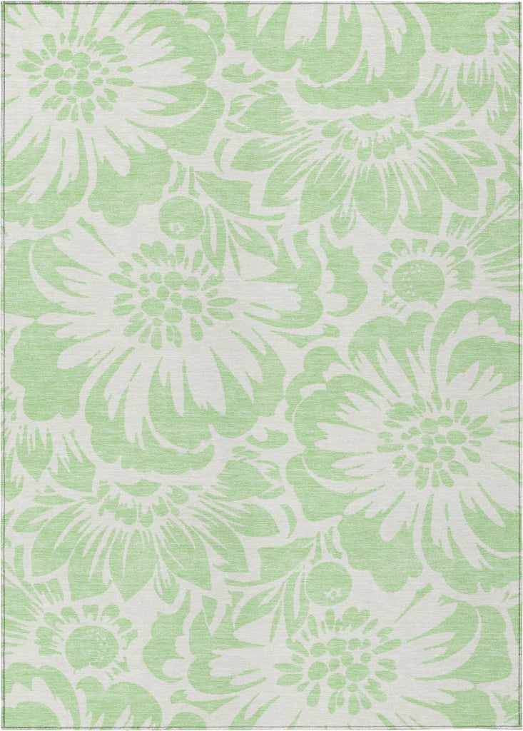 Piper Looms Chantille Floral ACN551 Mint Area Rug