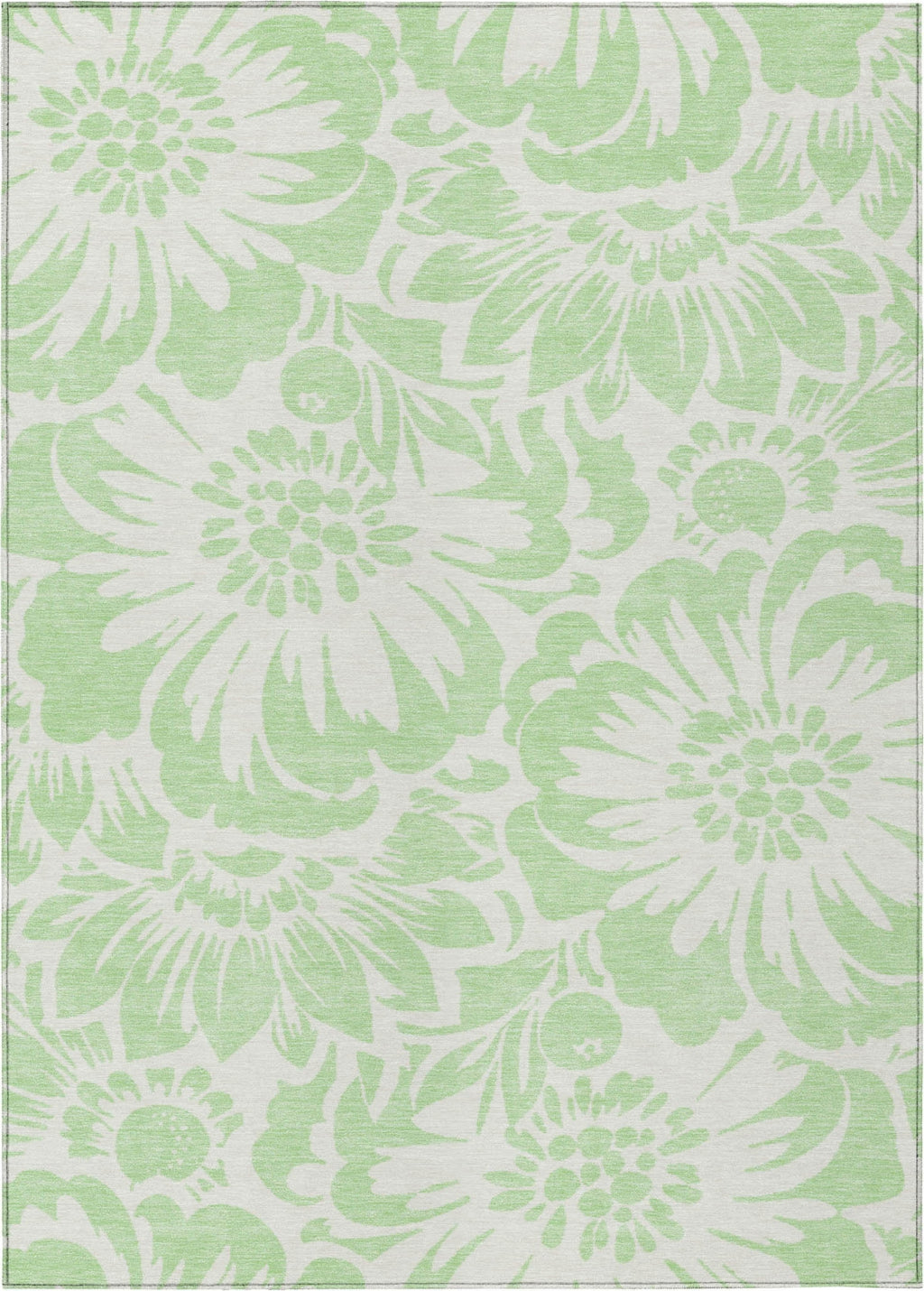 Piper Looms Chantille Floral ACN551 Mint Area Rug