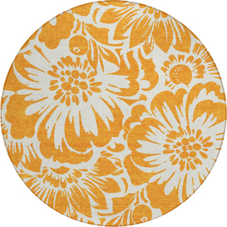 Piper Looms Chantille Floral ACN551 Orange Area Rug