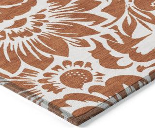 Piper Looms Chantille Floral ACN551 Paprika Area Rug