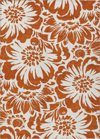 Piper Looms Chantille Floral ACN551 Paprika Area Rug