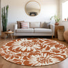 Piper Looms Chantille Floral ACN551 Paprika Area Rug