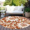 Piper Looms Chantille Floral ACN551 Paprika Area Rug