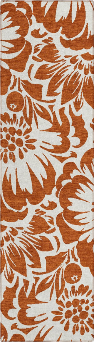 Piper Looms Chantille Floral ACN551 Paprika Area Rug