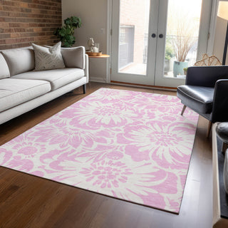 Piper Looms Chantille Floral ACN551 Pink Area Rug