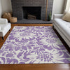 Piper Looms Chantille Floral ACN551 Purple Area Rug