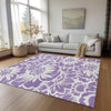 Piper Looms Chantille Floral ACN551 Purple Area Rug