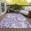 Piper Looms Chantille Floral ACN551 Purple Area Rug