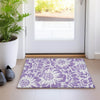 Piper Looms Chantille Floral ACN551 Purple Area Rug