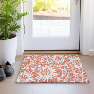 Piper Looms Chantille Floral ACN551 Salmon Area Rug