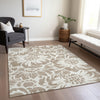 Piper Looms Chantille Floral ACN551 Taupe Area Rug