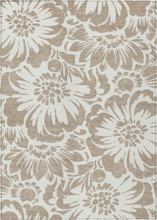 Piper Looms Chantille Floral ACN551 Taupe Area Rug