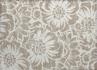 Piper Looms Chantille Floral ACN551 Taupe Area Rug