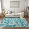 Piper Looms Chantille Floral ACN551 Teal Area Rug
