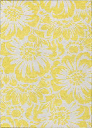 Piper Looms Chantille Floral ACN551 Yellow Area Rug