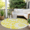 Piper Looms Chantille Floral ACN551 Yellow Area Rug