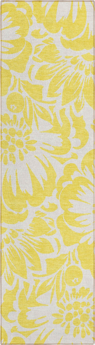 Piper Looms Chantille Floral ACN551 Yellow Area Rug