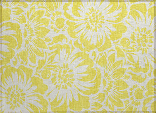 Piper Looms Chantille Floral ACN551 Yellow Area Rug