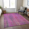 Piper Looms Chantille Stripes ACN552 Lilac Area Rug