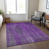 Piper Looms Chantille Stripes ACN552 Purple Area Rug