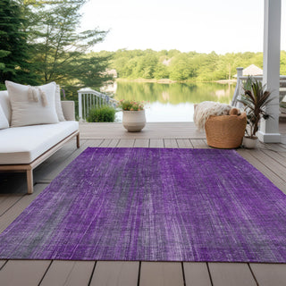 Piper Looms Chantille Stripes ACN552 Purple Area Rug